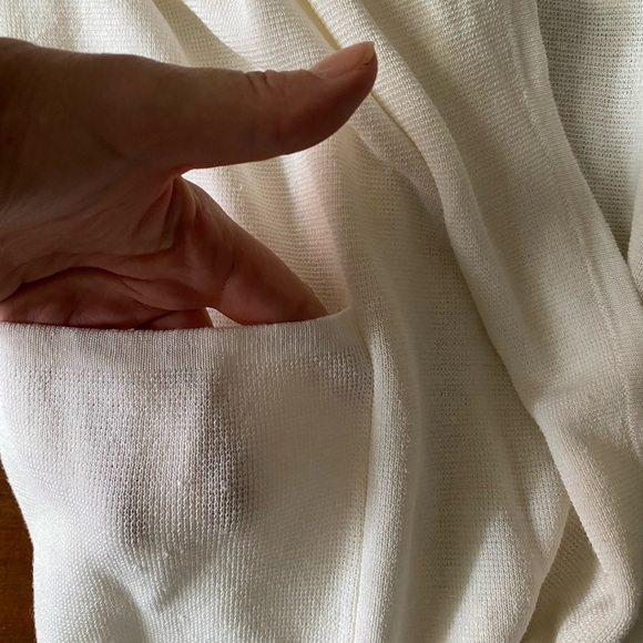 New J Crew Juliette Sweater Blazer Coat Linen Cream Longline Cardigan XXL NWT - Picture 3 of 6